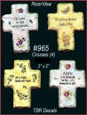 #965 Slate Crosses (4) TBR Decals #509